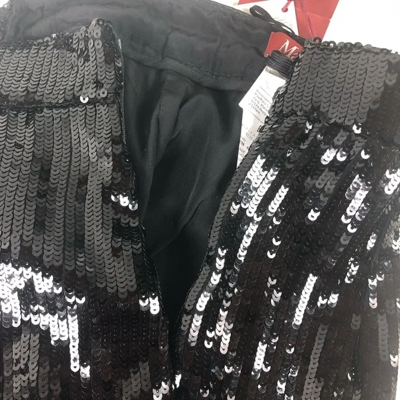 Max Mara Studio Papiri Sequin Trousers Slacks Pants High Waisted Sequined NWT